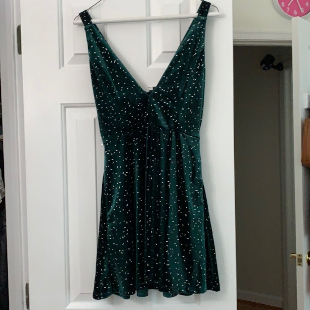 NWT: Velvet Emerald Green Mini Skater Dress